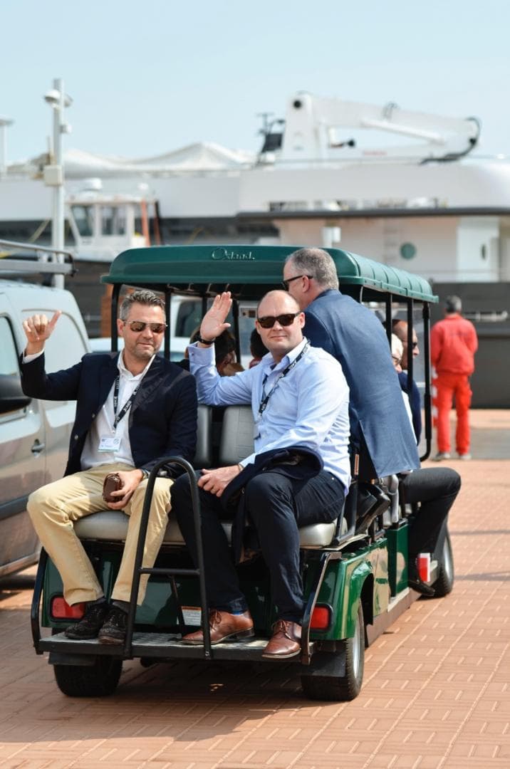 Richard Higgins at a superyacht industry event